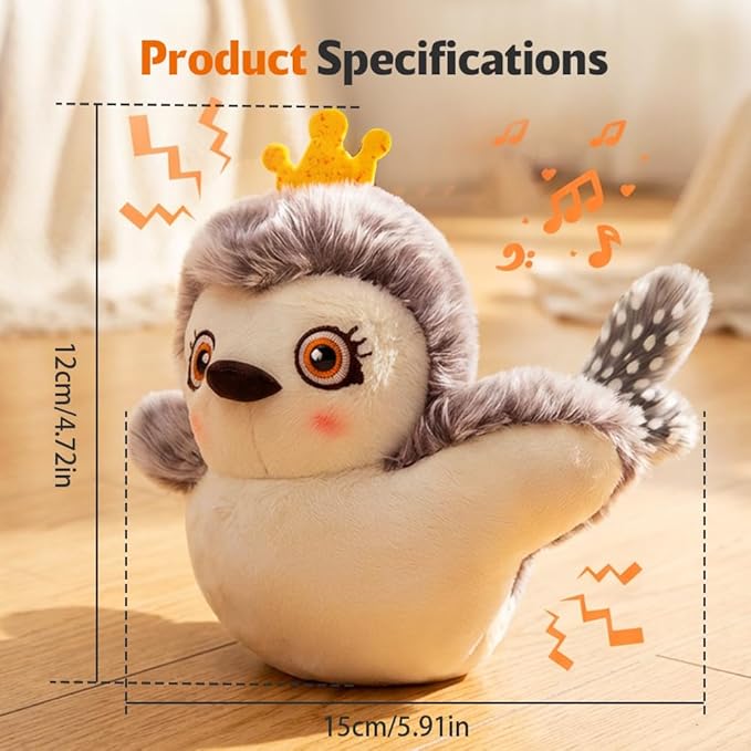 Interactive Chirping Bird Cat Toy,2026 New Flying Bird Cat Toy Flapping Bird Toy,Simulation Chirping Bird Toys Interactive Cat Toys for Bored Indoor Adult Cats (A-Yellow)