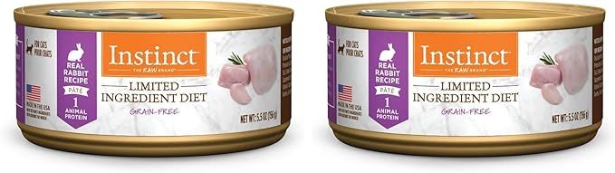 Instinct Limited Ingredient Diet,Natural Wet Cat Food,Grain Free Recipe - Real Rabbit,5.5 Ounce,(Pack of 24)