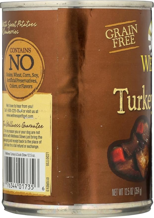 WELLNESS DOG TURKEY/DUCK STEW 12/12.5 OZ "Ctg: WELLPET - WELLPET DOG CAN"