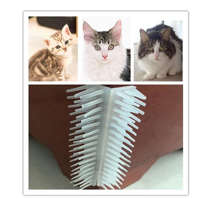 4pcs Corner Cat Massager Brush Removable Scratching Tool for Hair Removal Massage for Indoor Cats Easy to Install for Shedding Grooming