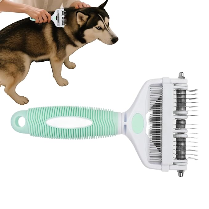 Dematting Comb for Cats,Foldable Grooming Supplies | Grooming Brush for Long Haired Cats,for Small Medium Long Short Puppy Kitten Home Indoor Travel