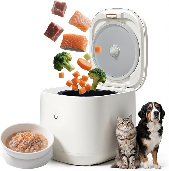 Pet Fresh Meal Maker, All-in-One Pet Kitchen Pet Food Maker, Multicooker with Chopping,Slow-Cook and Mix, DIY Recipes, Quiet Operation & Easy Cleaning for Healthy Homemade Meals
