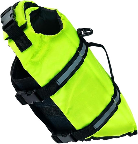 Dog Life Jacket - High Visibility Dog Life Vest, Puppy Rescue Vests, for Swimming & Boating Polyester Pet Supplies for Pool Lake Kayaking Large Small Breeds Puppy Doggy Pool Dock Beach