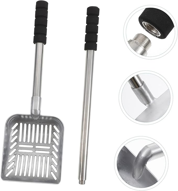 Handheld Cat Litter Scooper Handle Efficient Poop Cleaning Tool for Cats and Pets Designed for Easy Waste Removal and Simple Maintenance