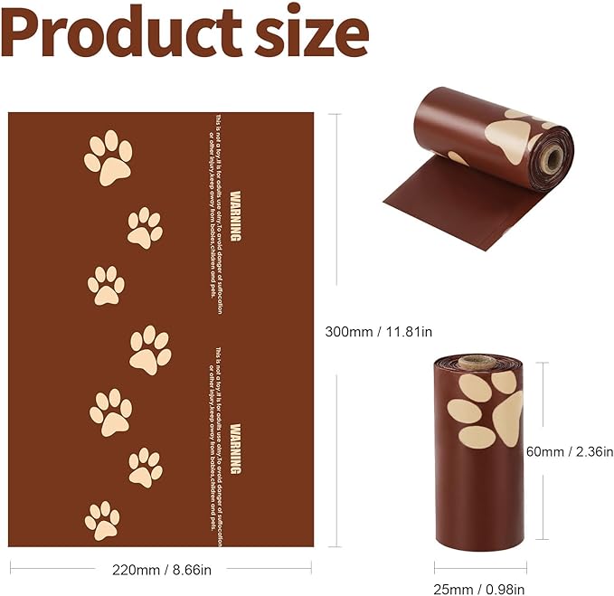 HEEPDD Dog Waste Bags, 18 Rolls Scented Poop Bag with Dispenser and Clip, Thick Leak Proof Cleanup Bags for Pet Dog Cat, Outdoor Walking Travel Supplies (#1)