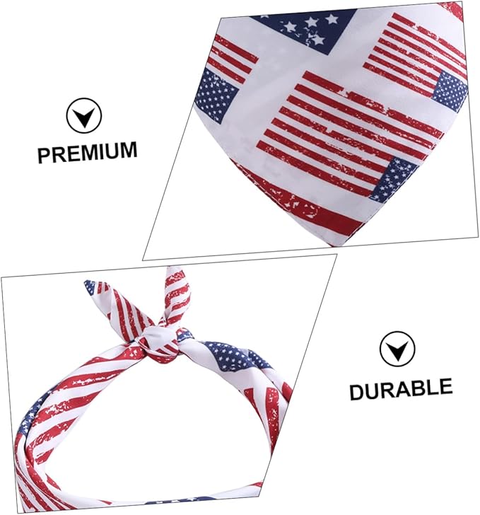 YARNOW Pet Triangle Bandana American Flag Dog Scarf Decorative Independence Day Bandana Festival Pet Supplies for Dogs and Cats