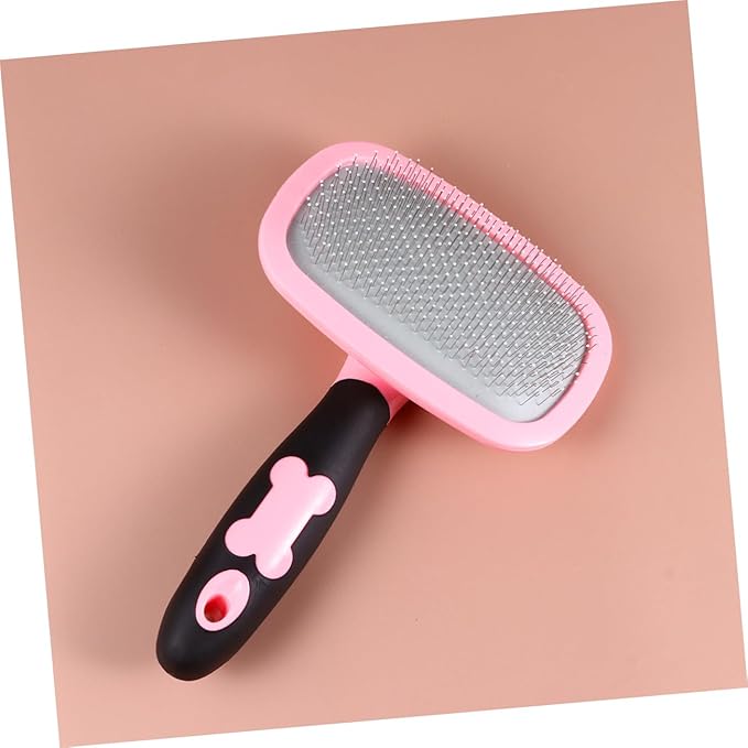 Pet Hair Remover Comb Dog Cat Grooming Supply Pet Massager Tool Ergonomic Grip Large Dot