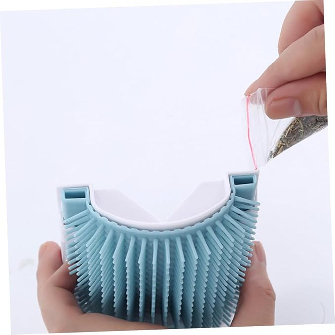 Cat Self Light Blue Rubber Bristles for Self Massage and Grooming Cat Supplies for Shedding Wall Mounted Handheld Use Safe and Gentle