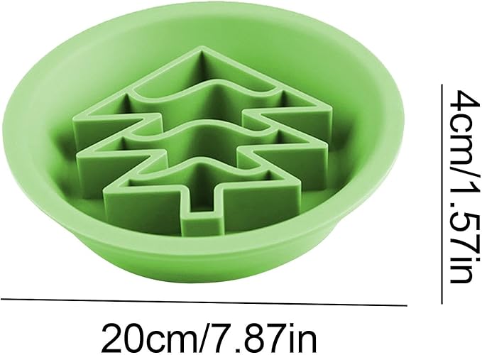 Slow Feeder Dog Bowl, Dog Feeder | Cute Christmas Theme Silicone Slow Feeder Dog Bowl | Pet Feeding Supplies, Dishes for Dogs