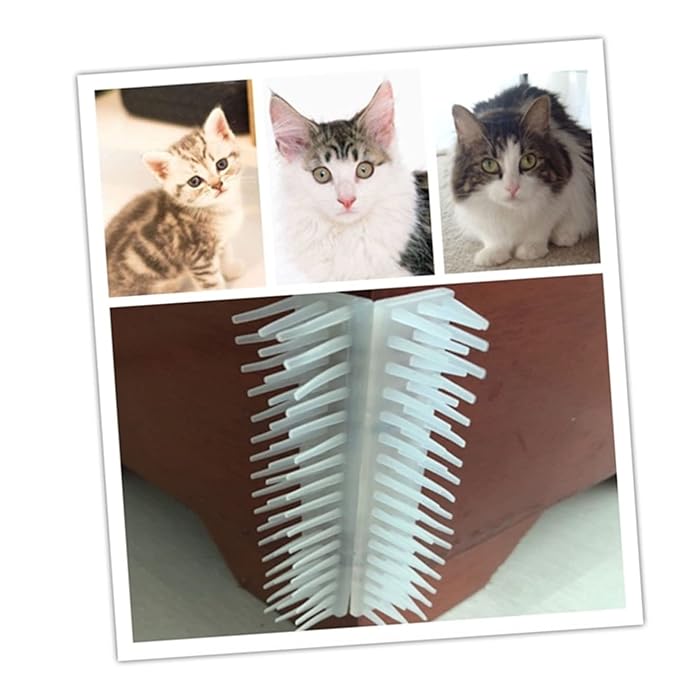 Toyvian 2Pcs Cat Corner Massager Brush Removable Cat Grooming Tool for Hair Removal Relaxation Durable Easy Shedding Rubbing Corner Massager