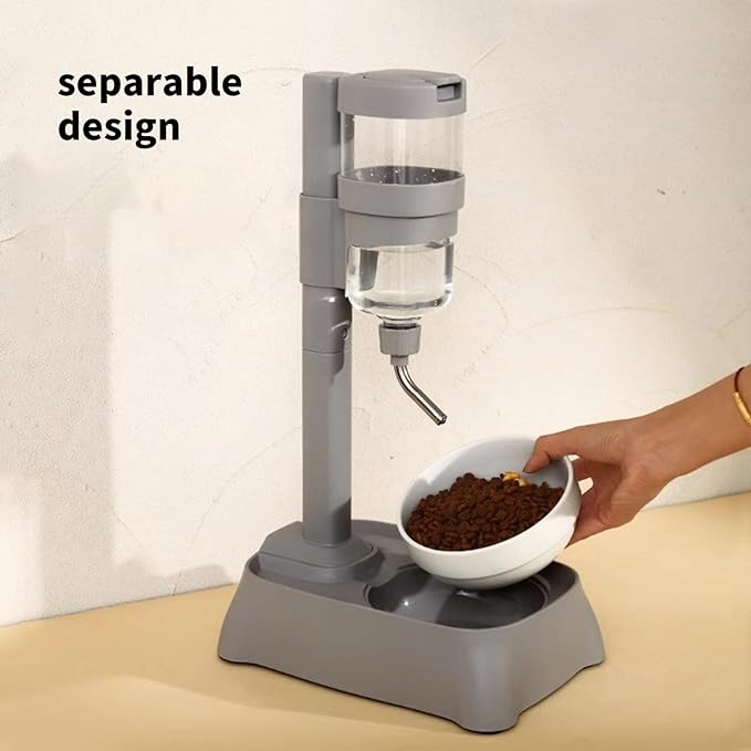 Pet Water and Food Dispenser Raised Height Adjustable for Home Use Feeding Supplies Portable Water Dispenser