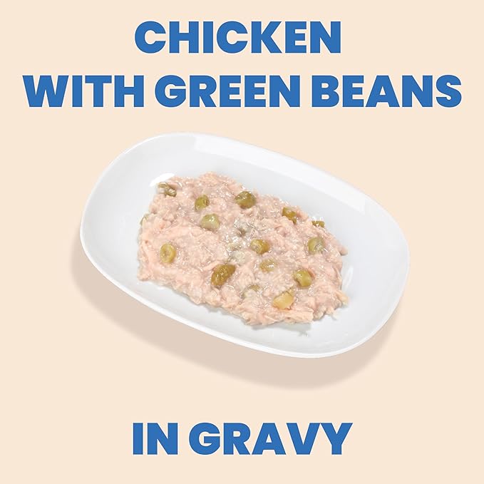 almo nature HQS Complete CAT Wet Cat Food Chicken Recipe with Green Beans in Gravy - Grain-Free Cat Food Canned, 2.47 oz (Pack of 12)
