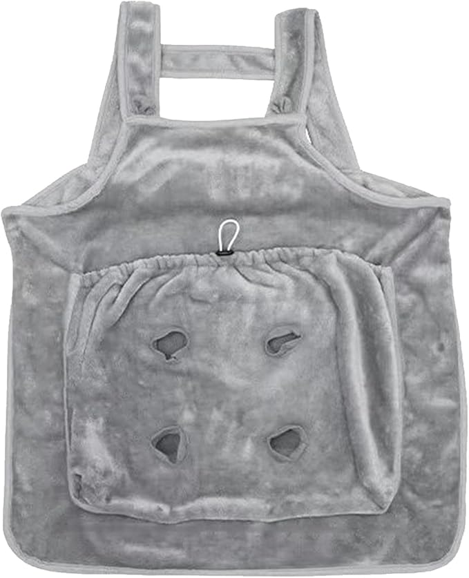 Cats Holding Carriers Velvets Aprons Slings Accompany Bag Indoor Use Smock with Pocket Cats for Nail Cutting