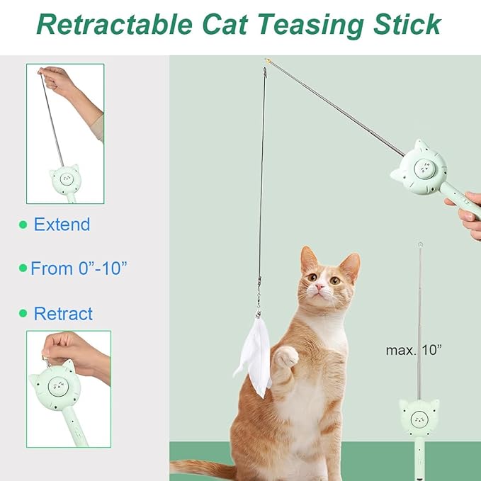 Cat Brushes For Indoor Cats 5-In-1 Function Pet Hair Cleaner Brush For Cats - Ultimate Indoor Cat Grooming Tool,Pet Brush With Release Button,Cat Brush,Cat Hair Brush With Release (green)