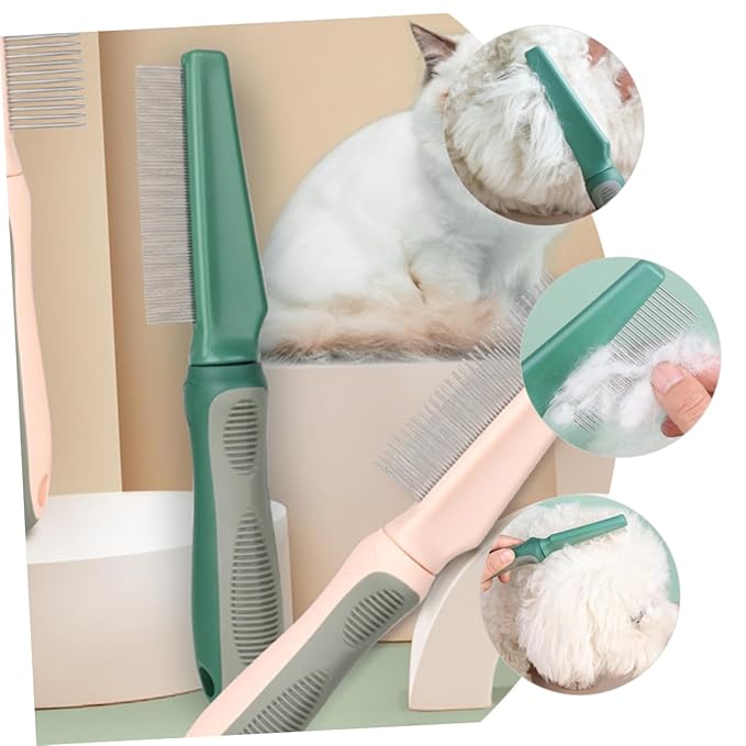 Didiseaon Pet Hair Comb Dog Cat Grooming Tool High Low Teeth Design Wear-resistant Accessory