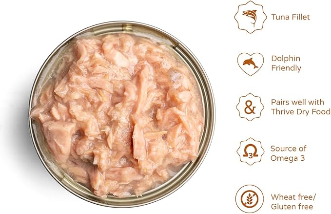 thrive Complete 100% Natural multiple flavors food for cats (6 Packs, Tuna Fillet)