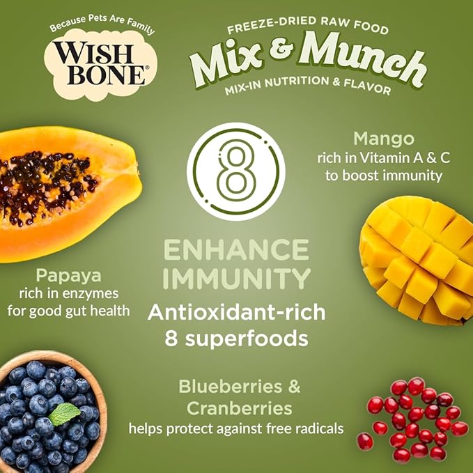 Wishbone Mix & Munch Raw Freeze-Dried Grain-Free Lamb, Goat and Chicken for Cats