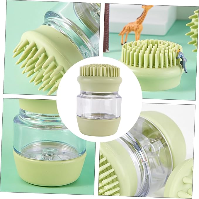 SUPVOX Pet Shower Brush Silicone Scrubber Bristles for Dogs Cats Massaging Bathing Tool for Easy Grooming Removes Loose Hair for Home Use