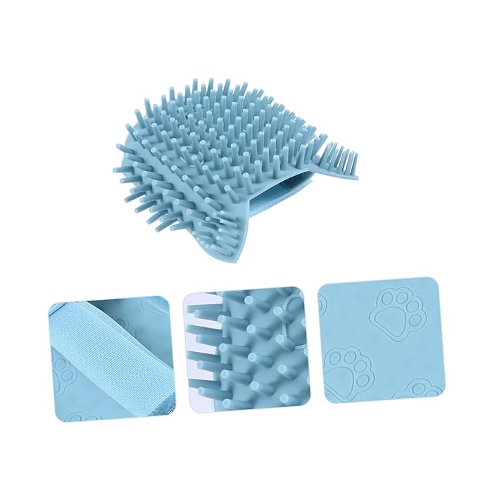 VICASKY Pet Grooming Brush Silicone Massage Brush Cat Wall Matted Fur Remover for Cats Flea Comb