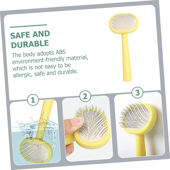 Generic Long Handle Cat Grooming Comb Pet Hair Brush for Shedding Dog Brush Teasing Comb