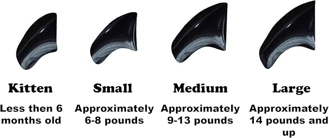 Soft Nail Caps 60 Packs for Cats - Black Medium