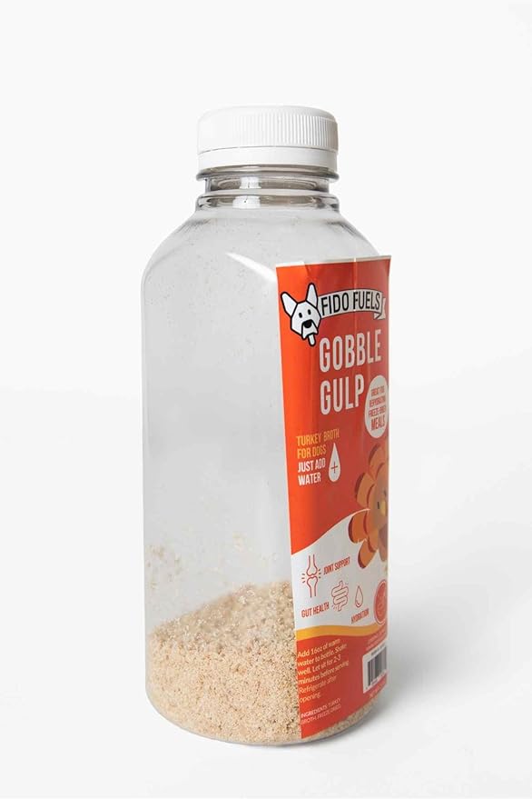 Gobble Gulp Freeze Dried Bone Broth - 16oz Bottle with 2.5oz Bone Broth Product