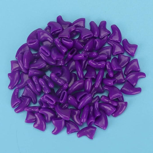Zerodis Cat Claw Grooming Set, Soft PVC Cat Nail Cover, Claw Caps for Kittens and Cats, Prevent Scratches on Furniture with 100Pcs Available in Green and Purple (M)