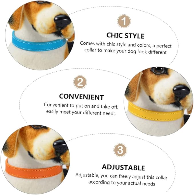 Uonlytech 10pcs Pet Dog Collar Decorative Neckband Cloth 1.0x30cm Random Colors for Small Dogs Basic Pet Supplies