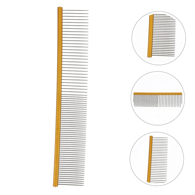 Happyyami Compact Multi-function Pet Comb Wear-resistant Grooming Tool for Dogs and Cats Non-slip Design for Easy Grooming for Daily Use