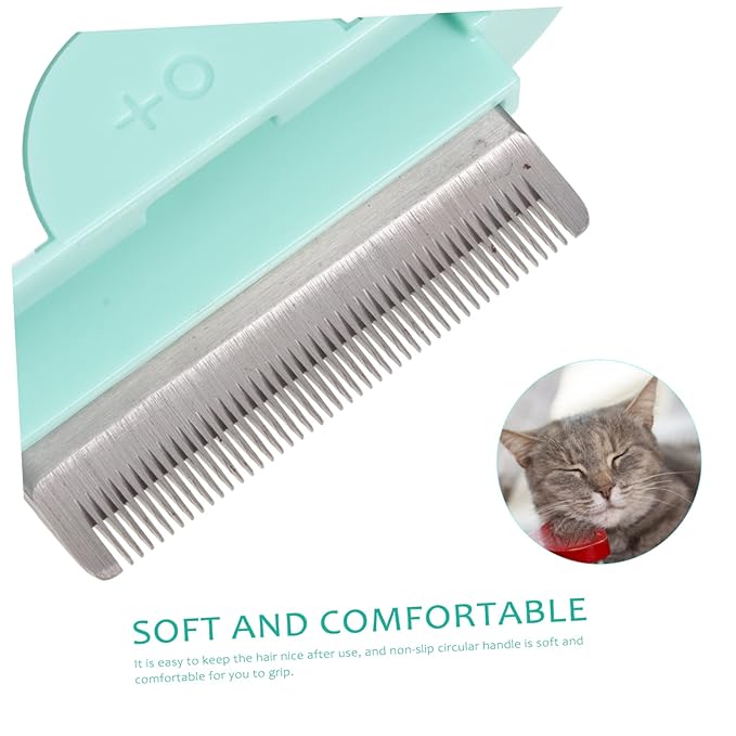 Cat Grooming Comb Portable Pet Hair Removal Brush for Shedding Massage Lightweight Cat Hair Tool Eliminates Tangles Loose Fur Durable Comfortable Design