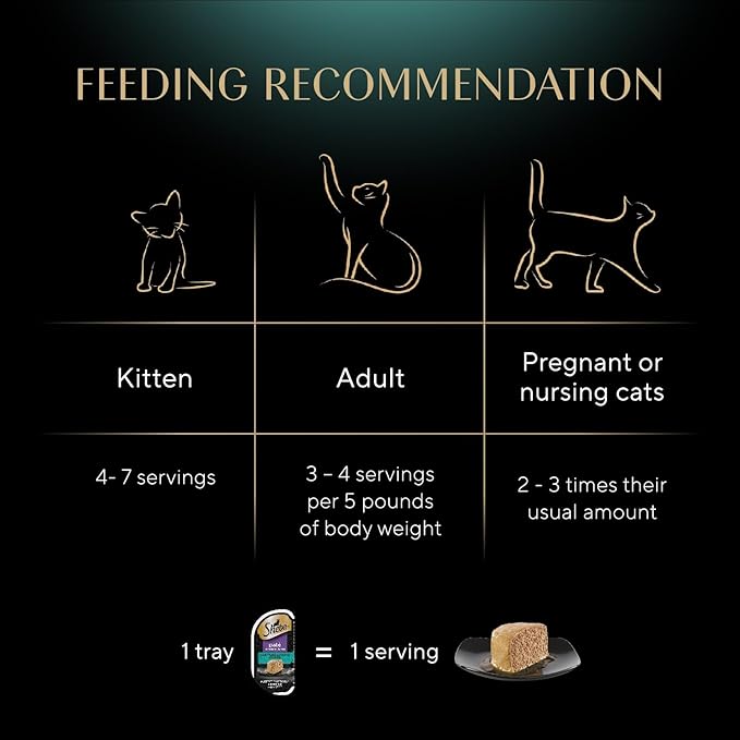 Sheba Perfect Portions Wet Cat Food Pate Signature Seafood Entree, 2.6 oz. Twin-Pack Trays, Cat Food Wet Recipe (24 Count, 48 Servings)