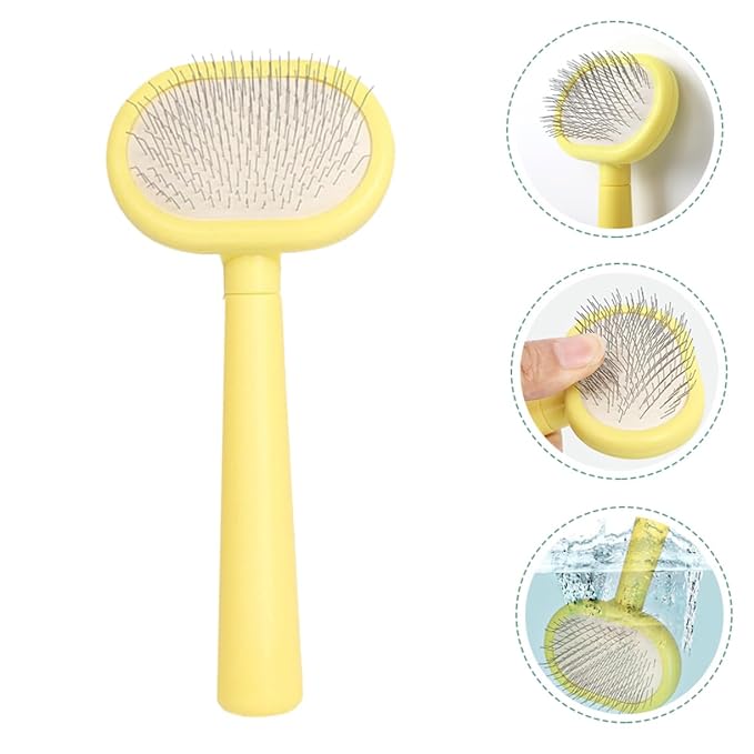 Plastic Cat Comb for Grooming and Cleaning Handled Pet Hair for and Cats Massage Effect Comfortable Handle for Shedding and Matted Fur Care