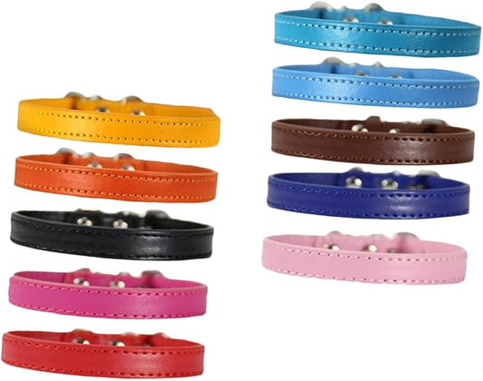 10pcs Pet Dog Collars Decorative Neckbands Random Colors Adjustable Basic Pet Supplies for Small to Medium Dogs