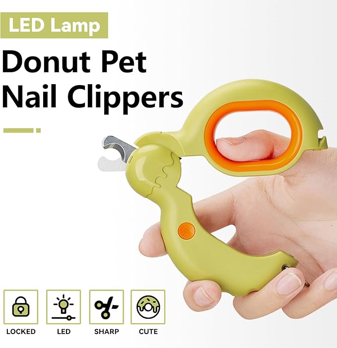Pet Nail Clippers for Small Animals – Razor Sharp Claw Trimmer with LED Light for Safe Grooming – Professional Nail Trimmer for Cats Kittens Small Dogs Rabbits Birds Guinea Pigs Ferrets Hamsters