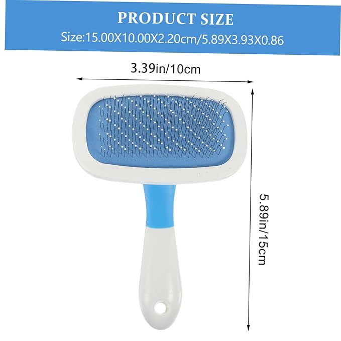 Kisangel 1Pc Pet Massage Comb for Cats Detangling Tool with Protective Tips for Grooming Removing Dead Hair Safe Design for Daily Use Bath Random