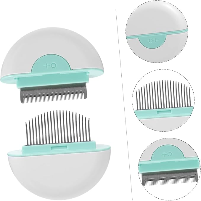 Cat Grooming Comb for Shedding and Massage Pet Hair Removal Tool Comfortable Grip Smooth Surface Design for Cats and Kittens Mint Green