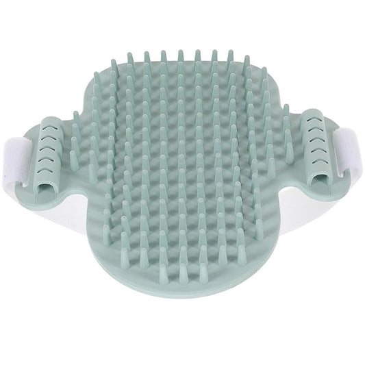 POPETPOP Cat Corner Scratchers and Massaging Comb Wooden Cat Self Grooming Tool with Natural Silvervine Green Pet Hair Comb for Kitten Massage and Itch Relief Random Color