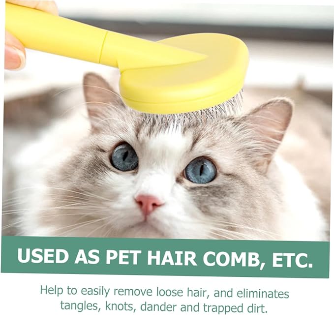 Cat Grooming Comb for Dogs and Cats Plastic Pet Hair Cleaning Comb with Long Handle for Comfortable Shedding and Tangle Removal Daily Use Bathing Tool for Healthy Fur Maintenance