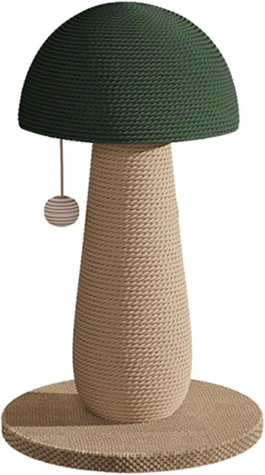 ing Posts, Cat Climbing Pole with Interactive Ball Toy, Grind Claw Cat Supplies Toy Cat Toy Sisal Rope Scratch Post, Mushroom, Green