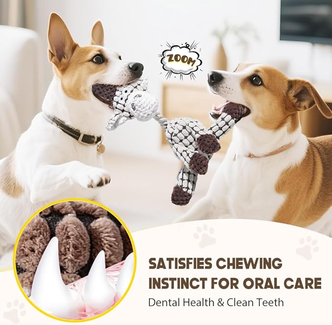 Durable Dog Stuffed Toys for Aggressive Chewers, 2026 New Indestructible Dog Toy, Interactive Squeaky Chew Teething Toys, Squeaky Plush Dog Toys (Green)