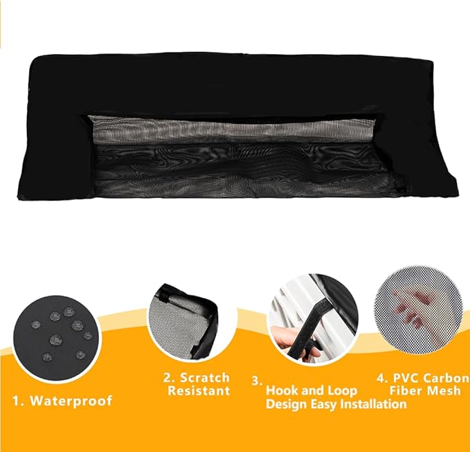 Dog Playpen Mesh Top Cover for 36" Inch Pet Playpen with 4 Panels, Dog Crate Cover Pet Tent Puppy Play Pen Cover, Ideal for Indoor/Outdoor Use. Note: Playpen Not Included (Pure Black)