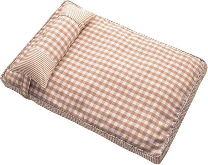Dog Sofa Bed, Removable Washable Cover, 4 Season Universal, Soft Plush Plaid Cat Bed, Comfortable Pet Supplies (S)