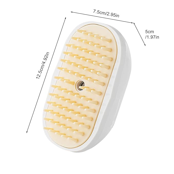 Pet Steamy Brush, Type C Rechargeable Pet Grooming Comb, Electric Massage Cat Dog Hair Care Tool, Portable Pets Cleaning Brush Accessory, for Small Medium Large Kitten Puppy Home Use