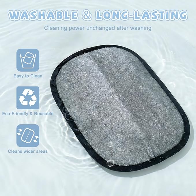 Pet Hair Remover Glove for Furniture & Car Detailing - 2026 Upgraded XL Electrostatic Lint Remover Mitt - Reusable & Washable Dog Cat Fur Catcher for Couch, Carpet, Clothing & Auto Upholstery