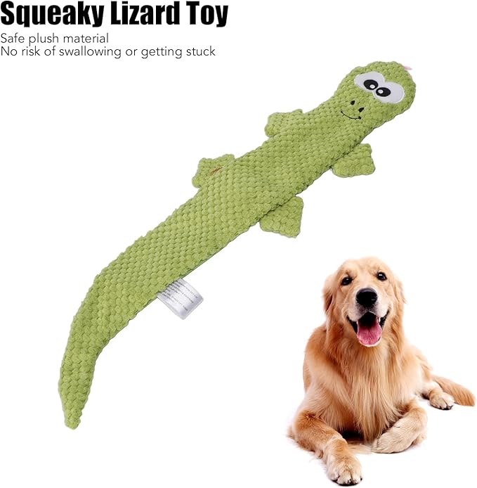 Squeaky Lizard Dog Toy Teeth Grinding Plush Chew Pets Supplies Anxiety Reducing Bite