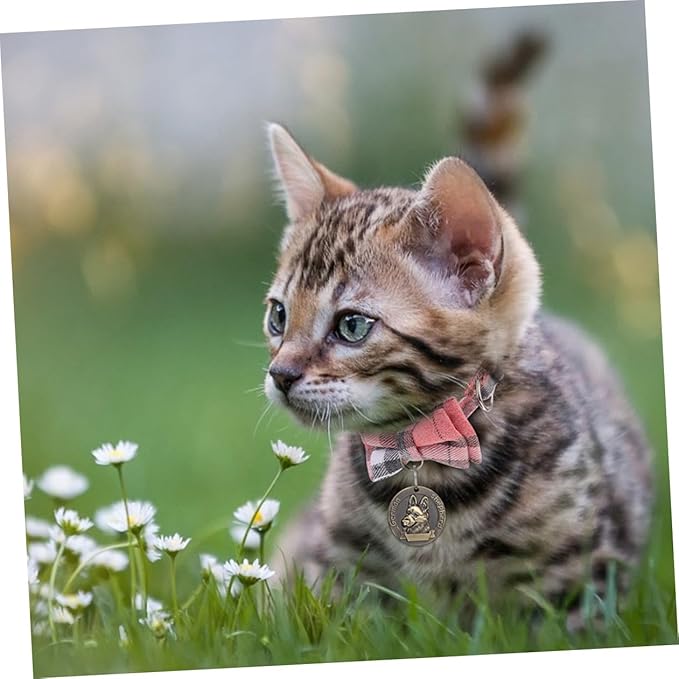 Cabilock 4pcs Vintage Bronze German Shepherd Dog Tags Pet Id Name Tags Alloy Collar Charms for Dogs Pet Supplies