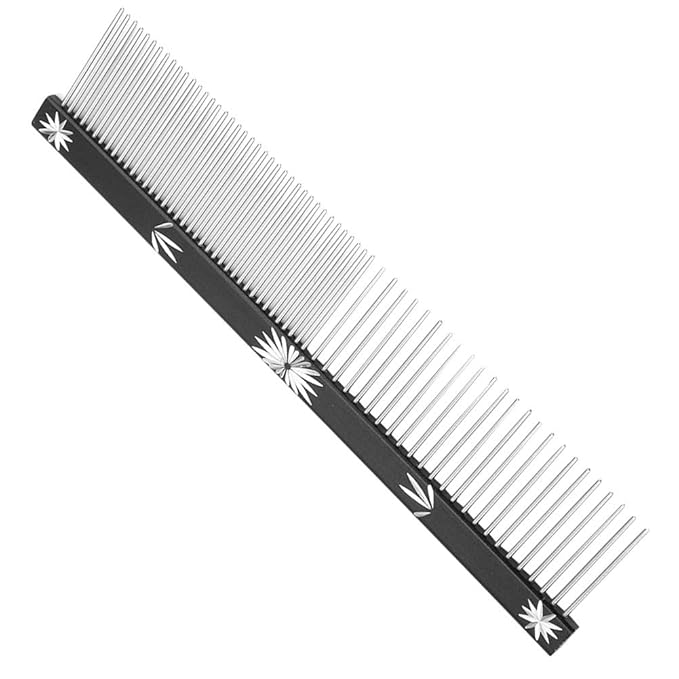 ZJchao Pet Hair Trimmer Comb for Dogs Cats - Anti-Static Grooming Tool for Eyes Ears Legs (Black)