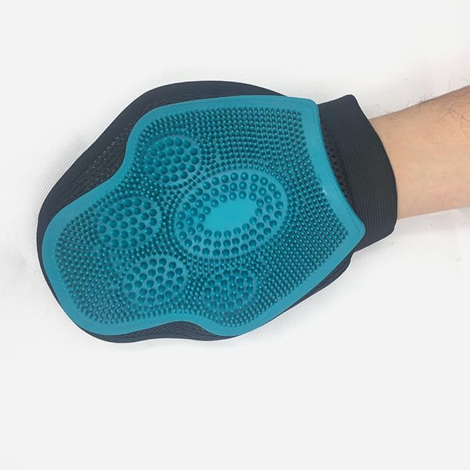 Yardwe Pet Grooming Glove Brush Double-Sided Cleaning Massage Glove for Cats Dogs Safe Hair Removal Bathing Tool Comfortable Essential