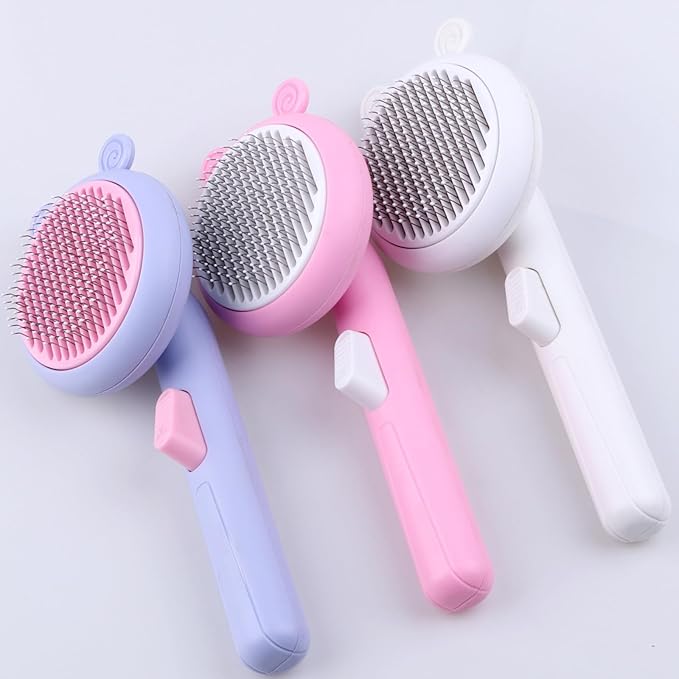 Pet Dogs Brush Deshedding Cats Massage Brushes For Shedding And Grooming Removes Loose Hair Tangles Pain-Free Bristle Pet Slicker Brush With Soft Massage Grooming For Cats With Double