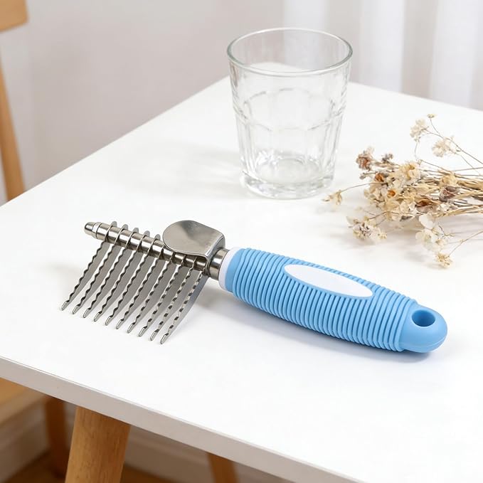 Dematting Comb for Cats | Metal Grooming Pet Supplies - Grooming Brush for Long Haired Cats - for Small Medium Long Short Puppy Kitten Home Indoor